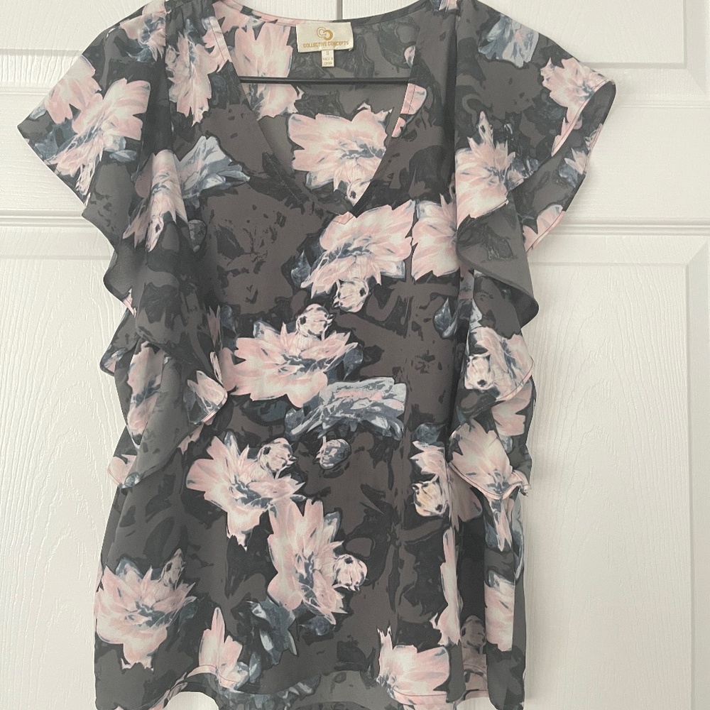 Casual Dress Up Short Sleeve Blouse